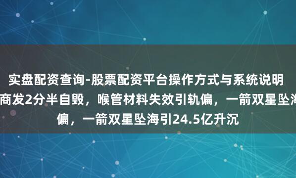 实盘配资查询-股票配资平台操作方式与系统说明 欧洲织女星C首商发2分半自毁，喉管材料失效引轨偏，一箭双星坠海引24.5亿升沉