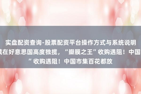 实盘配资查询-股票配资平台操作方式与系统说明 这一医疗器械在好意思国高度独揽，“瓣膜之王”收购遇阻！中国市集百花都放