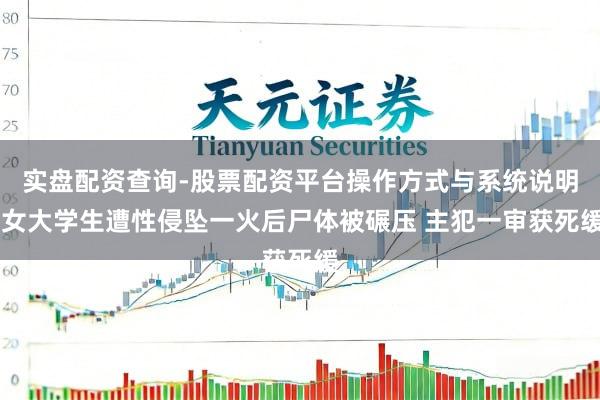 实盘配资查询-股票配资平台操作方式与系统说明 女大学生遭性侵坠一火后尸体被碾压 主犯一审获死缓